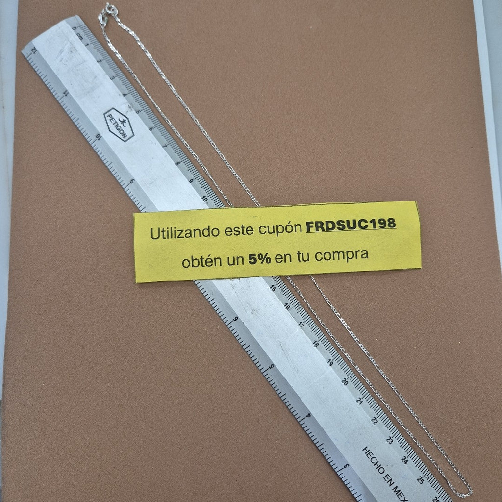 CADENA TEJIDO 3X1 PLATA .925 55 CM 2.2 GR (NUEVO)