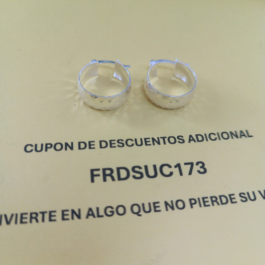 ARETES ARRACADAS FACETADAS PLATA .925 2.8 GR (NUEVO)