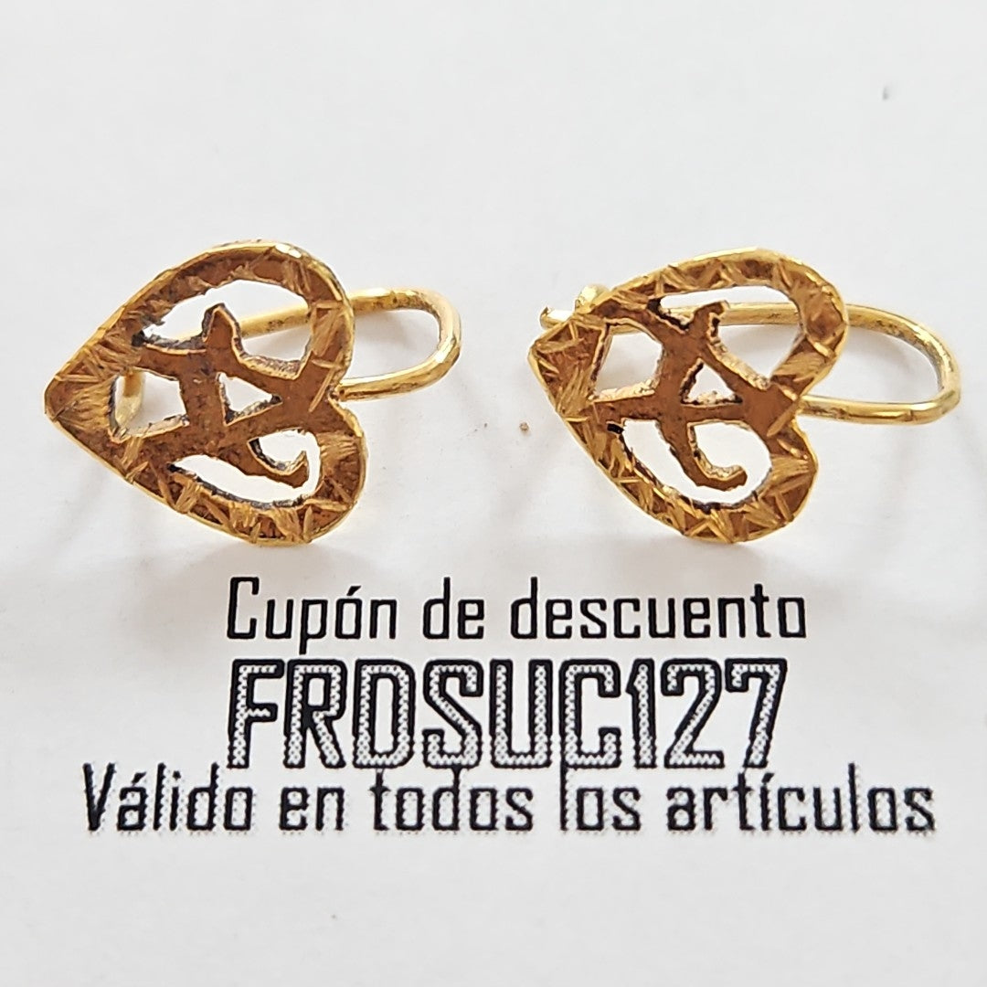 ARETES PAR ORO 8 K 1.2 GRMS (SEMINUEVO)
