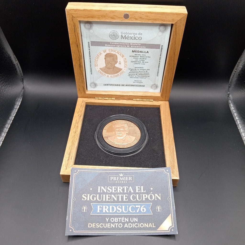 MEDALLA CONMEMORATIVA ORO 21 K 42,00 GRMS (SEMINUEVO)