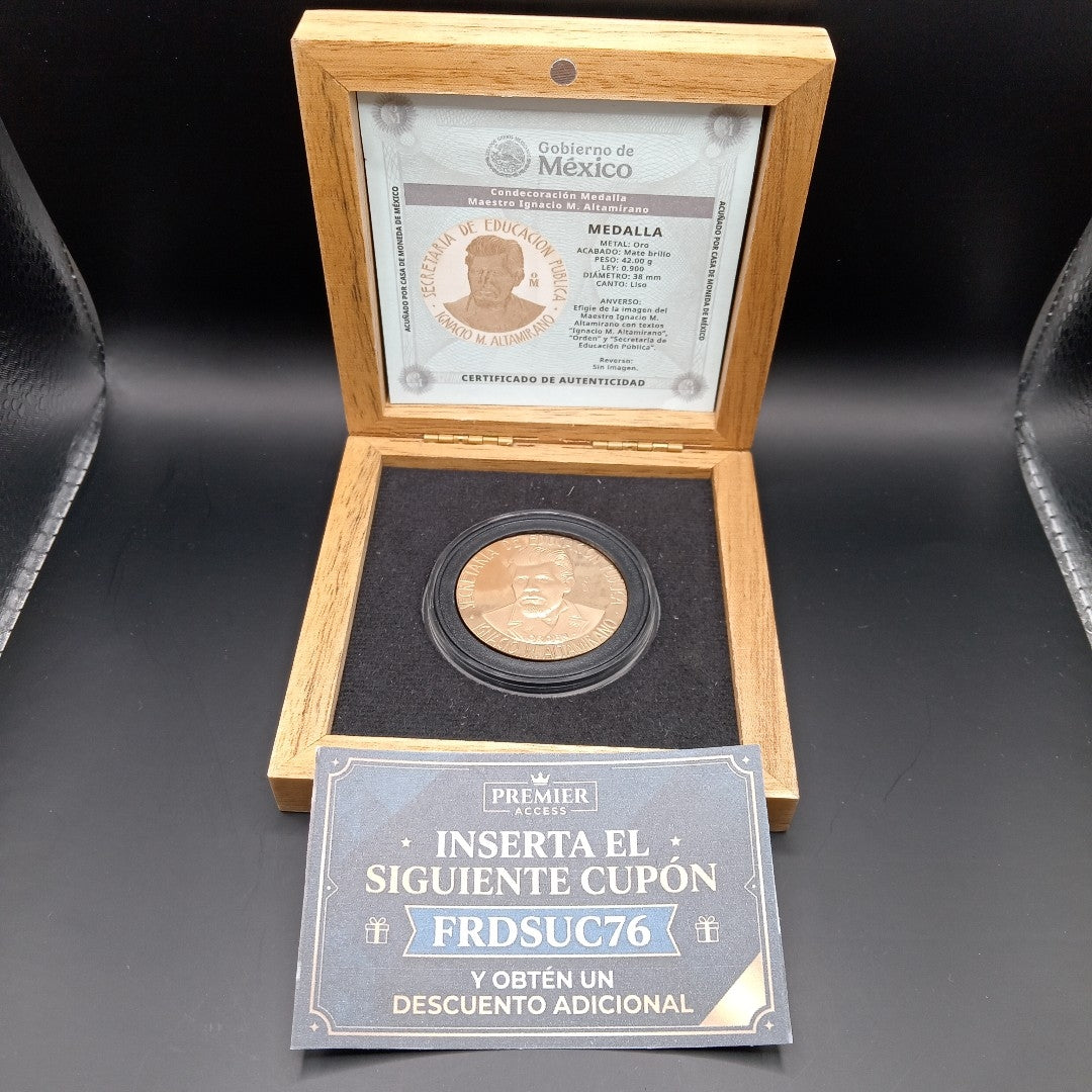 MEDALLA CONMEMORATIVA ORO 21 K 42,00 GRMS (SEMINUEVO)