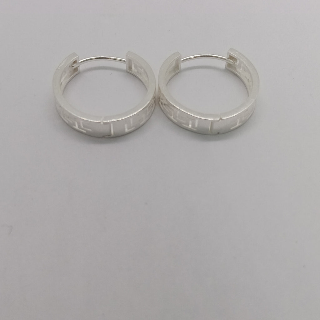 ARETES ARRACADAS GRECAS PLATA .925 4.13 GR (NUEVO)