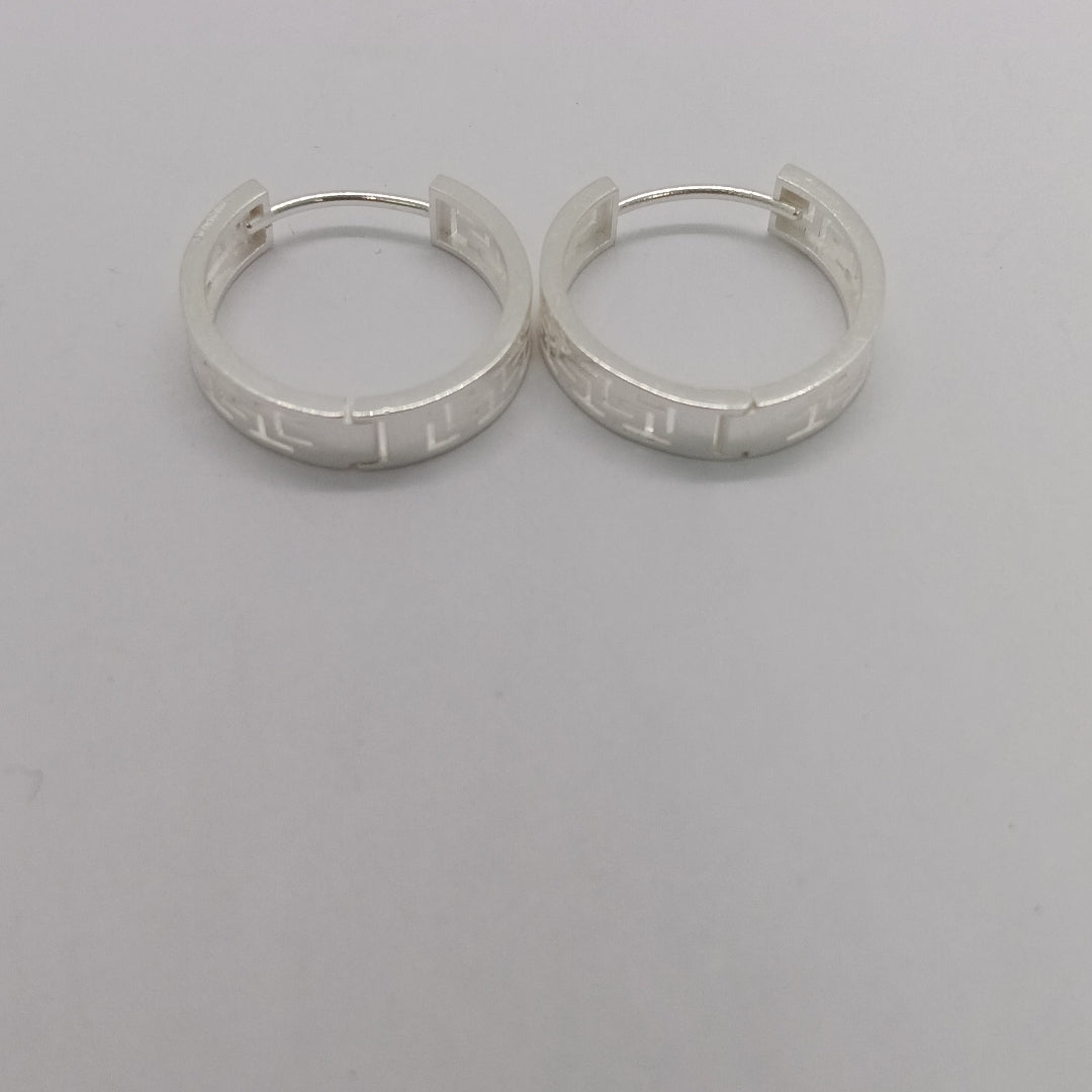 ARETES ARRACADAS GRECAS PLATA .925 4.13 GR (NUEVO)