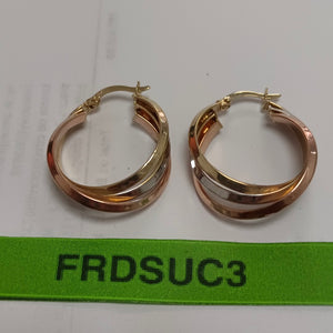 ARRACADAS PAR ORO, ORO COMBINADO 10 K 3 GRMS (SEMINUEVO)