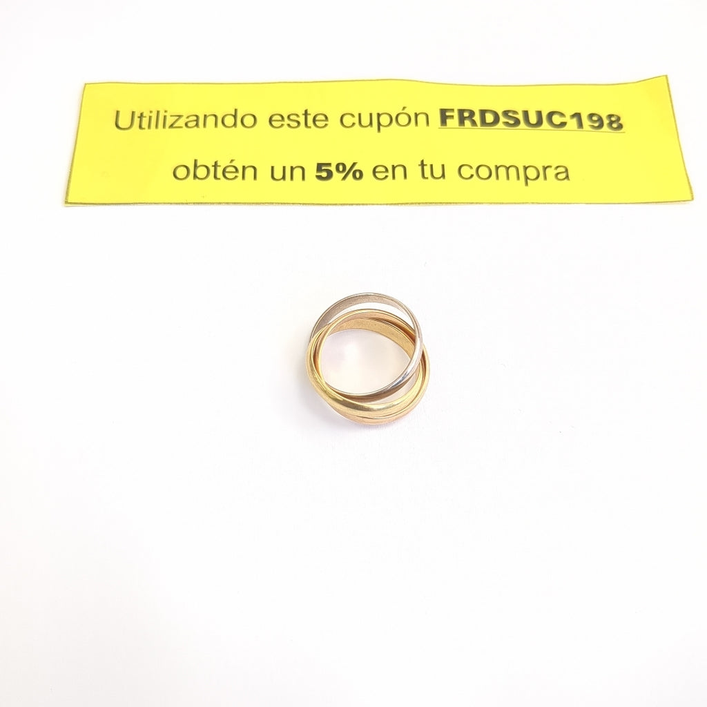 ANILLO ORO COMBINADO 18 K 9.2 GRMS (SEMINUEVO)
