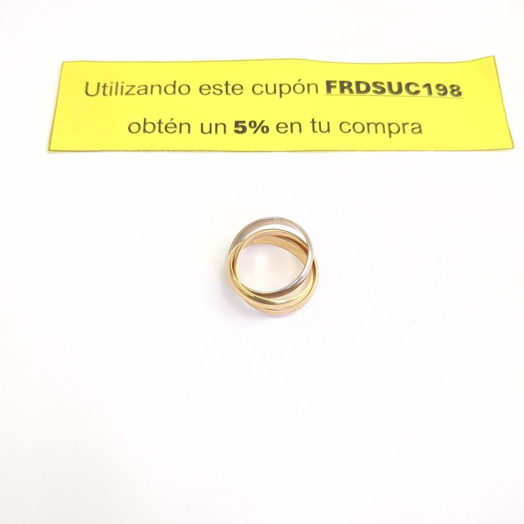 ANILLO ORO COMBINADO 18 K 9.2 GRMS (SEMINUEVO)
