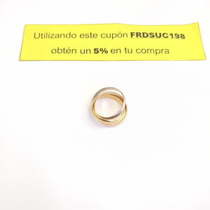 ANILLO ORO COMBINADO 18 K 9.2 GRMS (SEMINUEVO)