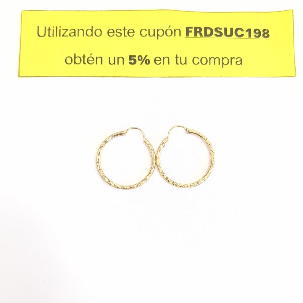 ARRACADAS PAR ORO 14 K 1.9 GRMS (SEMINUEVO)