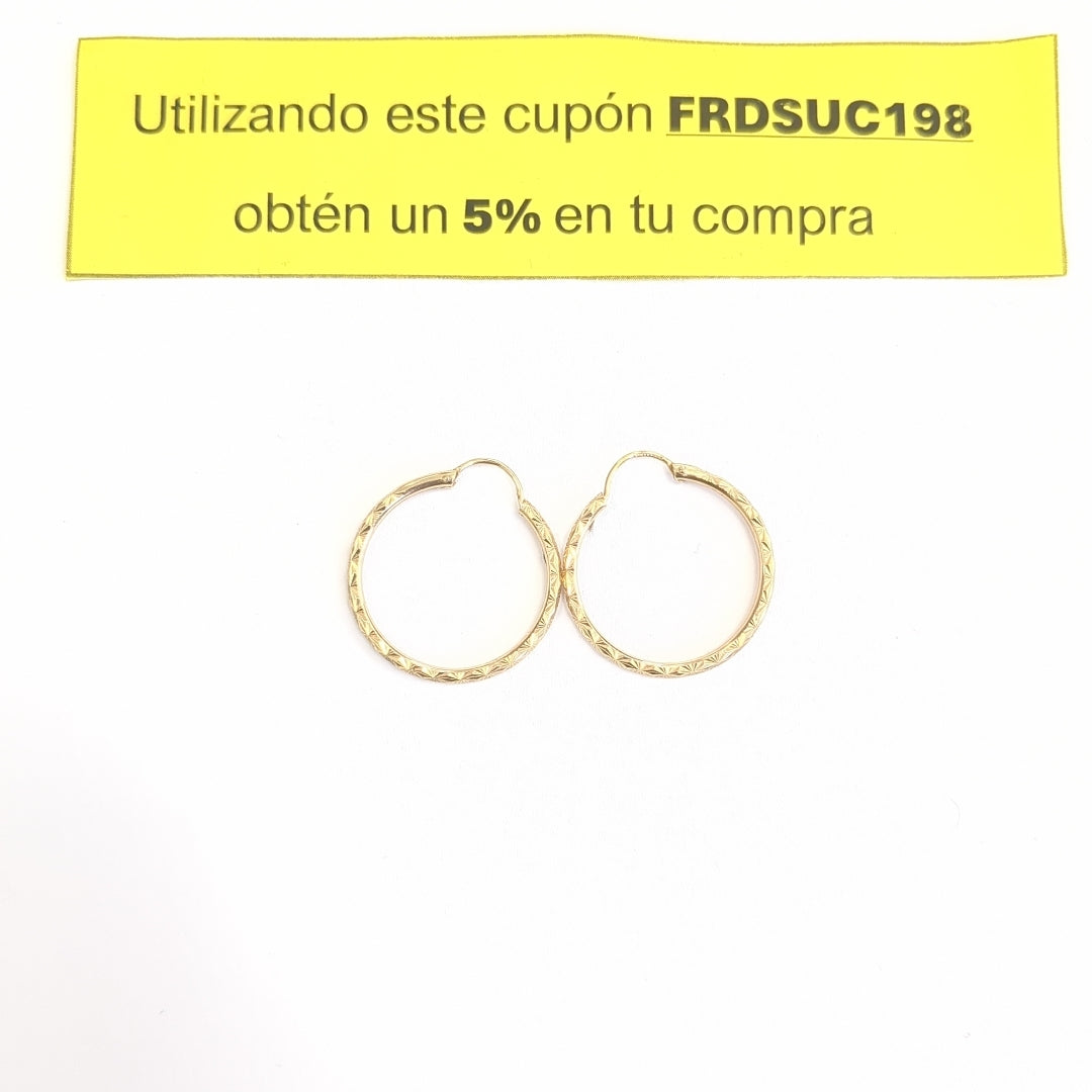 ARRACADAS PAR ORO 14 K 1.9 GRMS (SEMINUEVO)