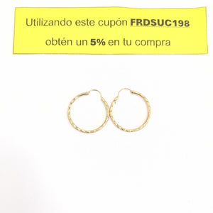 ARRACADAS PAR ORO 14 K 1.9 GRMS (SEMINUEVO)