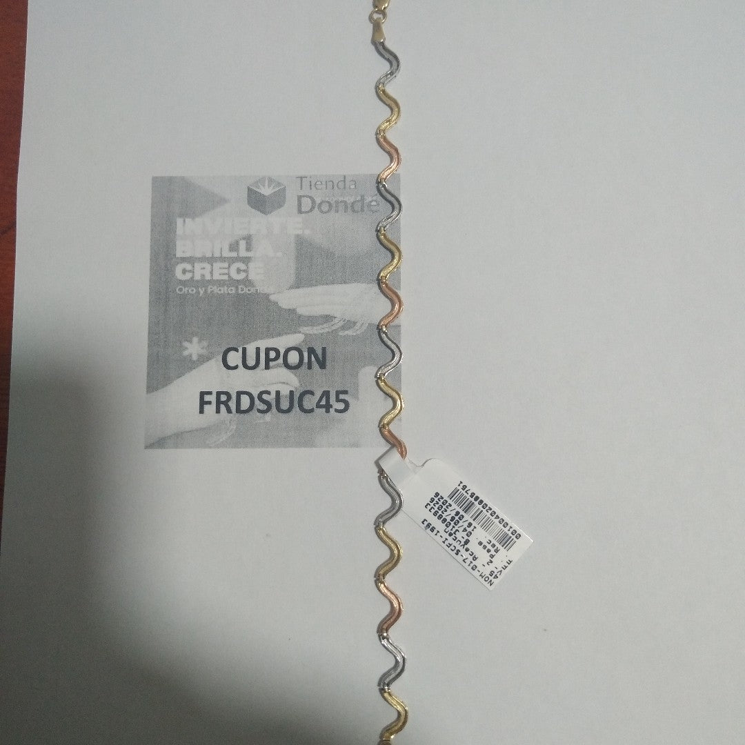PULSERA ORO COMBINADO 14 K 4,70 GRMS (SEMINUEVO)