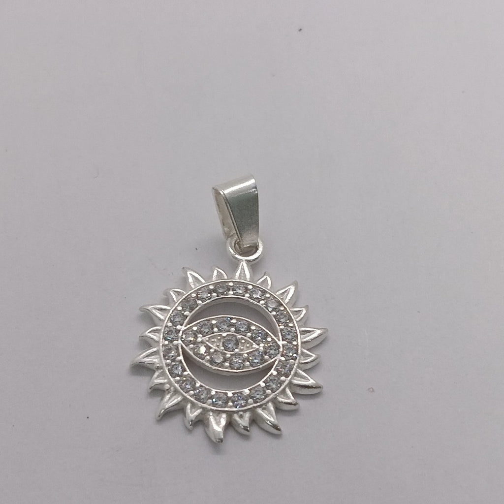 DIJE OJO MAGICO CON CIRCONIAS PLATA .925 2 GR (NUEVO)