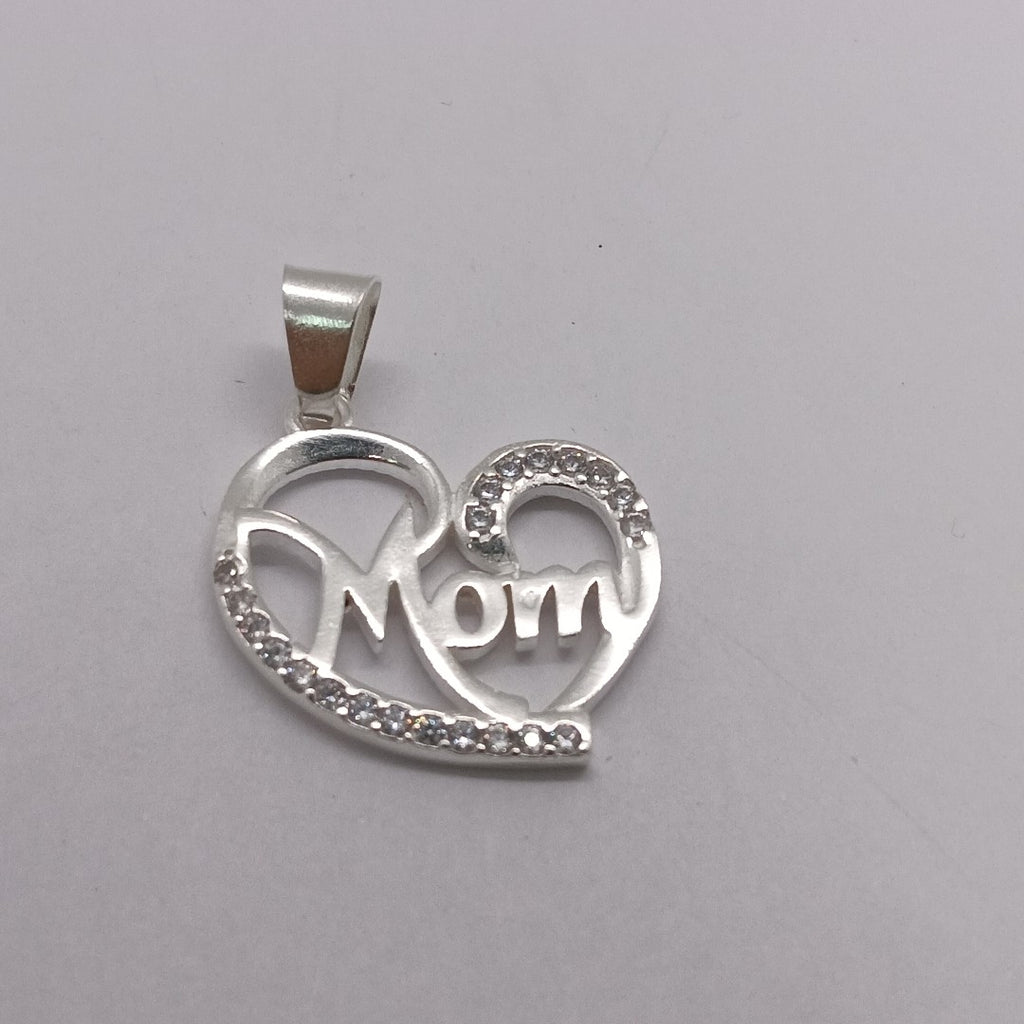 DIJE CORAZON C/CIRCONIAS PLATA .925 3.1 GR (NUEVO)