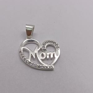 DIJE CORAZON C/CIRCONIAS PLATA .925 3.1 GR (NUEVO)