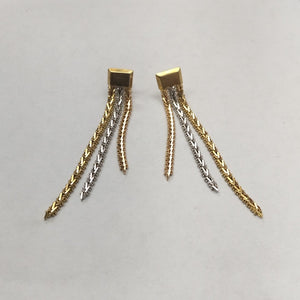BROQUELES PAR ORO COMBINADO 14 K 12.4 GRMS (SEMINUEVO)
