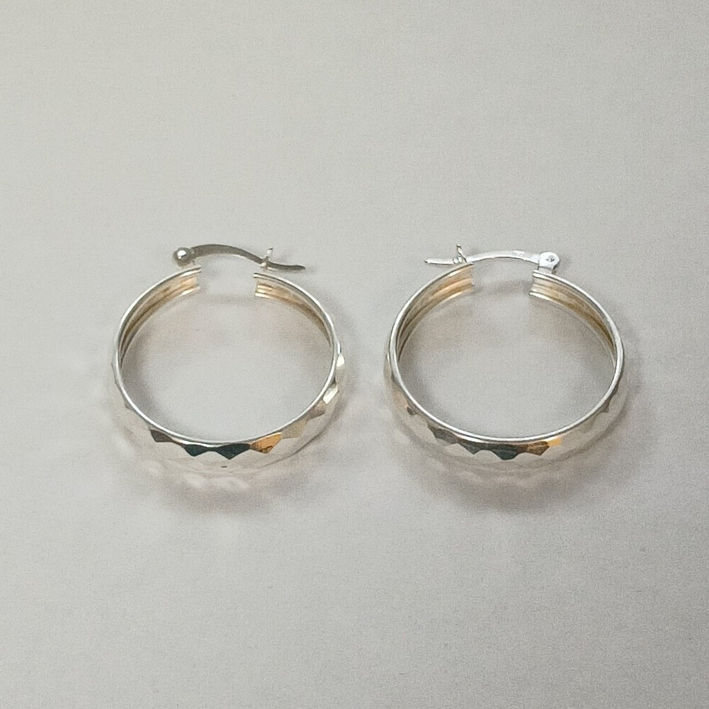 ARETES ARRACADAS FACETADAS PLATA .925 2.5 GR (NUEVO)