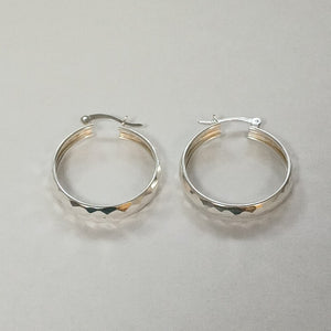 ARETES ARRACADAS FACETADAS PLATA .925 2.5 GR (NUEVO)