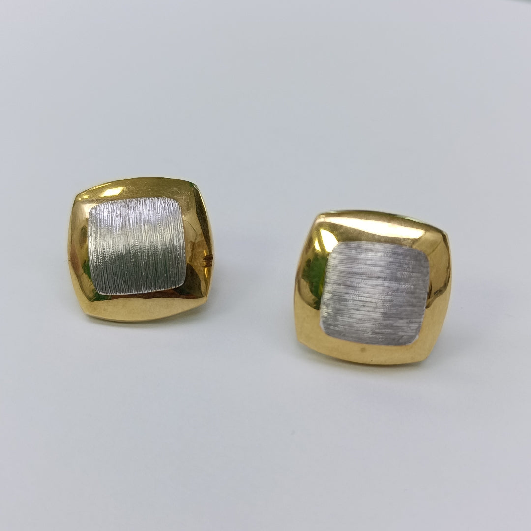 ARETES PAR ORO COMBINADO 14 K 13,50 GRMS (SEMINUEVO)