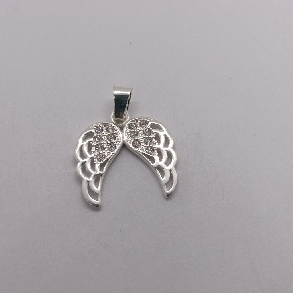 DIJE ALAS C/CIRCONIAS PLATA .925 2.4 GR (NUEVO)