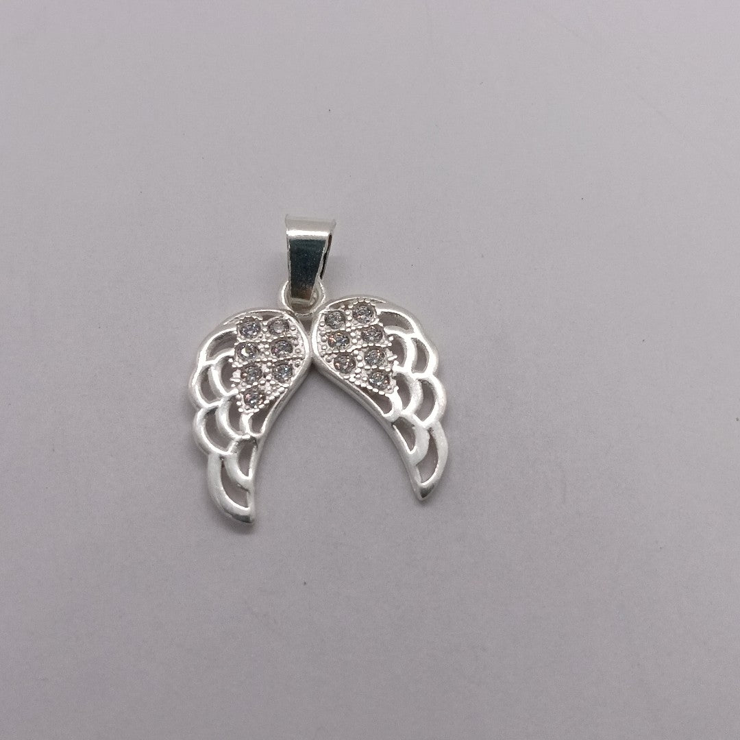 DIJE ALAS C/CIRCONIAS PLATA .925 2.4 GR (NUEVO)