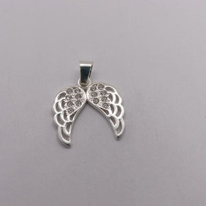 DIJE ALAS C/CIRCONIAS PLATA .925 2.4 GR (NUEVO)