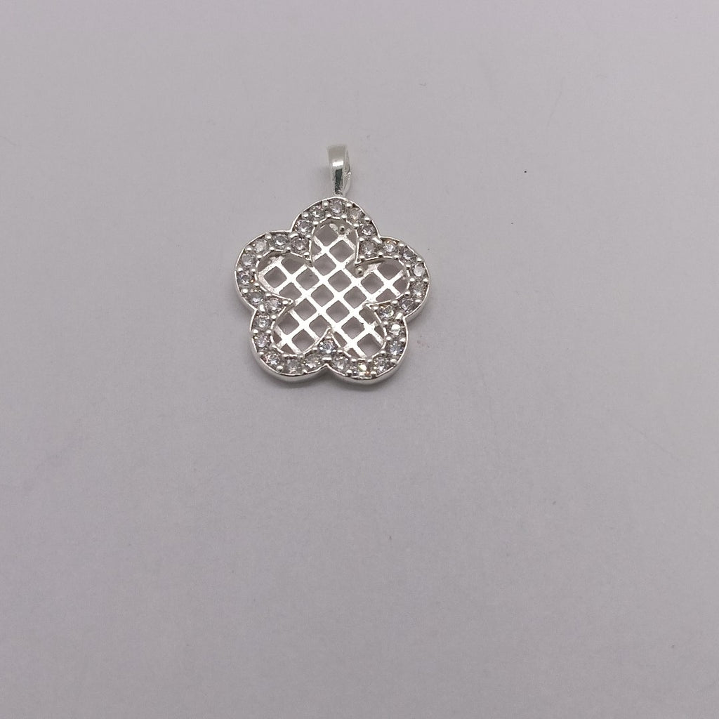DIJE FLOR CON CIRCONIAS PLATA .925 1.7 GR (NUEVO)