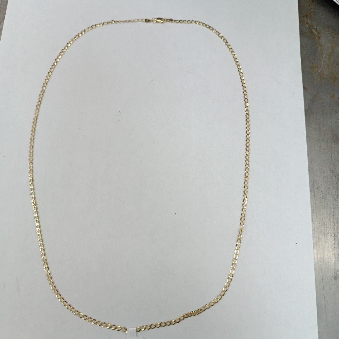 CADENAS TEJIDO BARBADA ORO 14K 60 CM 5.4 GR (NUEVO)