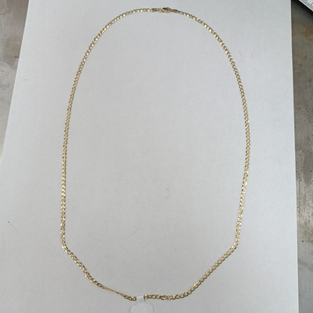 CADENAS TEJIDO BARBADA ORO 14K 60 CM 5.4 GR (NUEVO)