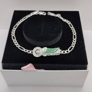 PULSERA TEJIDO SAN JUDAS PLATA .925 21 CM 5.5 GR (NUEVO)