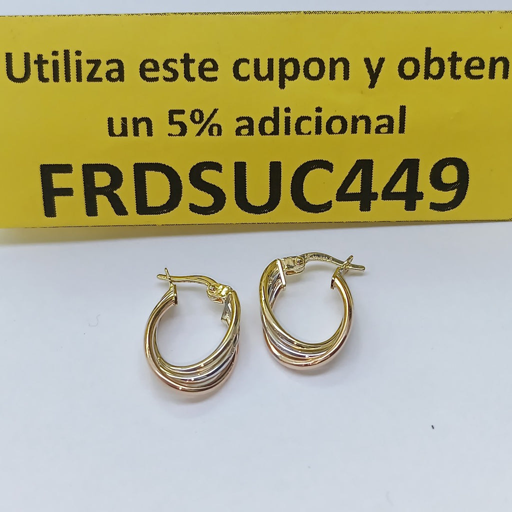 ARRACADAS ORO 14K 1.5 (NUEVO)