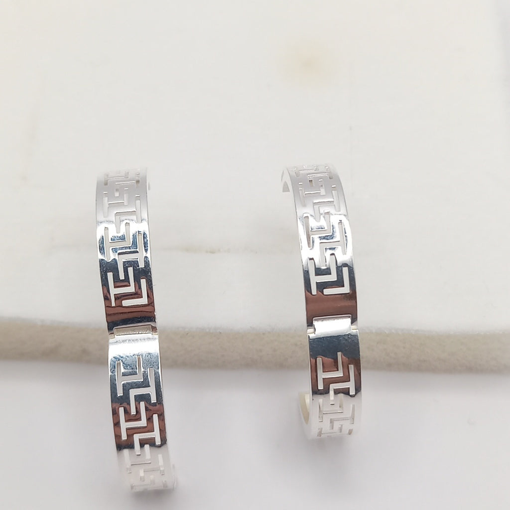 ARETES ARRACADAS GRECAS PLATA .925 4.23 GR (NUEVO)