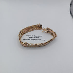 PULSERA ORO COMBINADO 14 K 28,40 GRMS (SEMINUEVO)