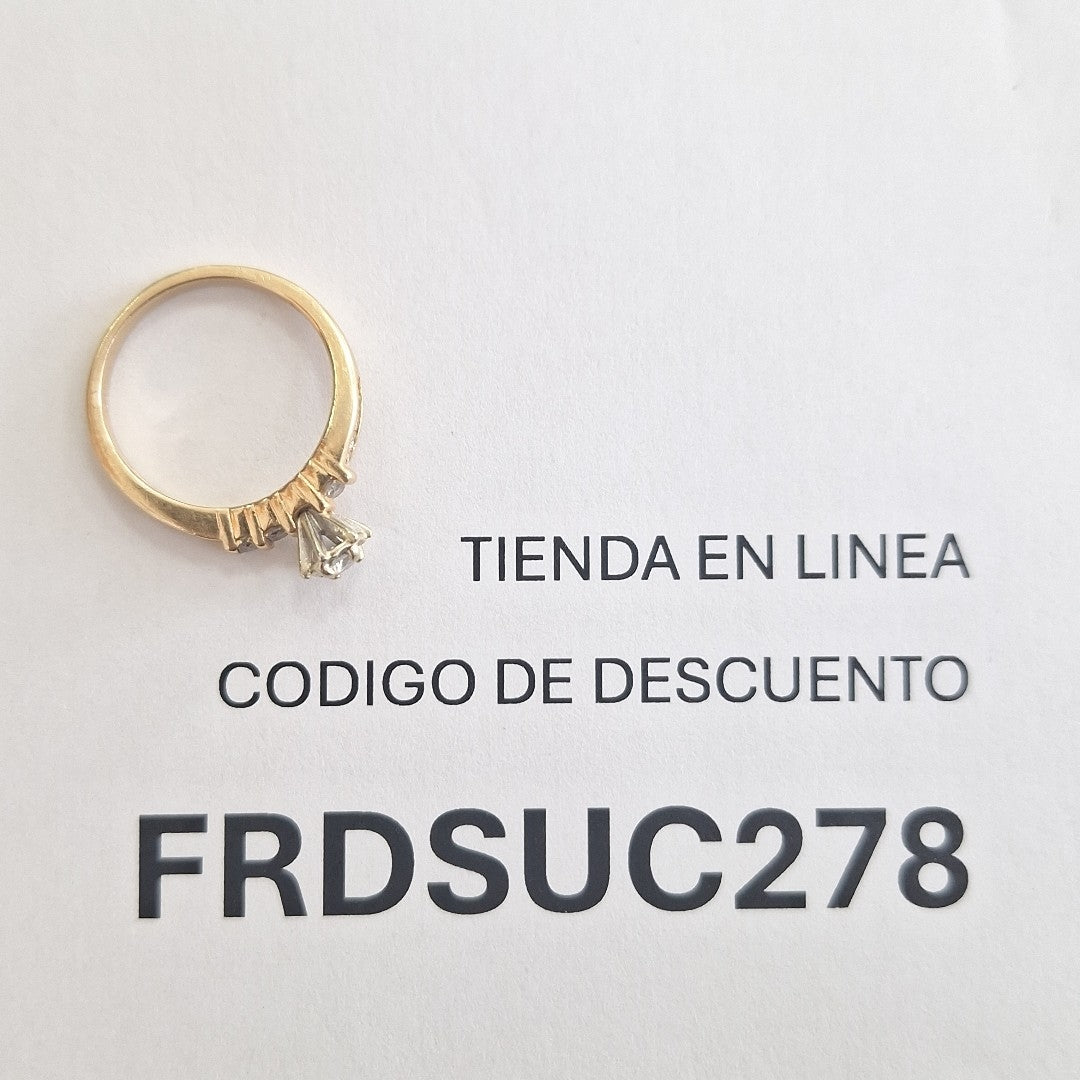 SOLITARIO ORO 14 K 3.4 GRMS (SEMINUEVO)