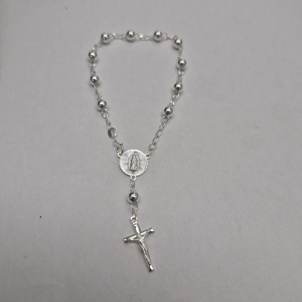 PULSERA TIPO ROSARIO PLATA .925 18 CM 4.12 GR (NUEVO)