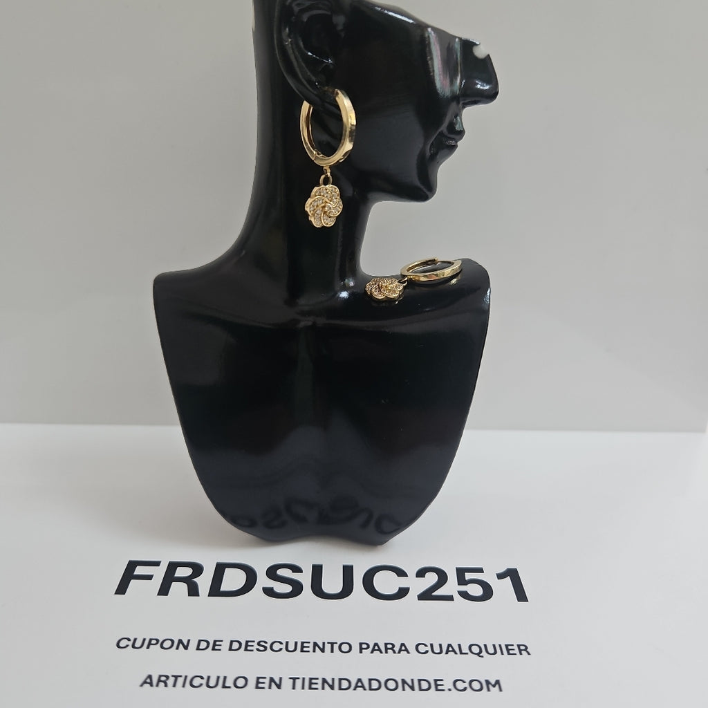 ARRACADAS PAR ORO 14 K 3 GRMS (SEMINUEVO)