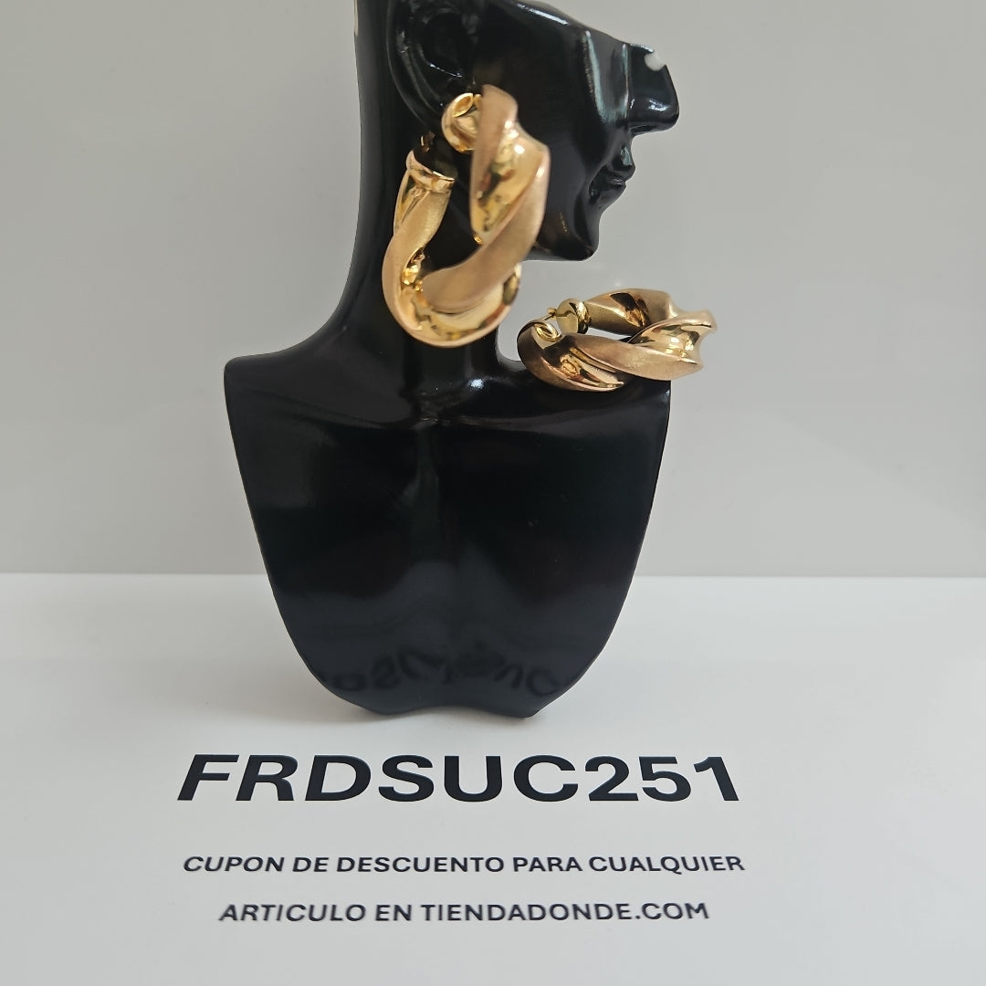 ARRACADAS PAR ORO 14 K 7,80 GRMS (SEMINUEVO)