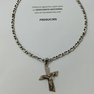 CADENA, CRUCIFIJO PLATA 54.8 GRMS (SEMINUEVO)