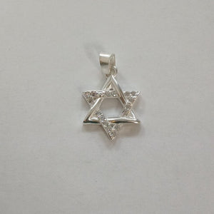 DIJE ESTRELLA DE DAVID C/CIRCONIAS PLATA .925 2.6 GR (NUEVO)