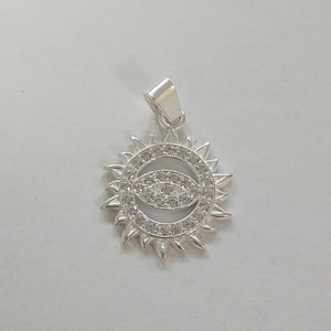 DIJE OJO MAGICO CON CIRCONIAS PLATA .925 2.1 GR (NUEVO)
