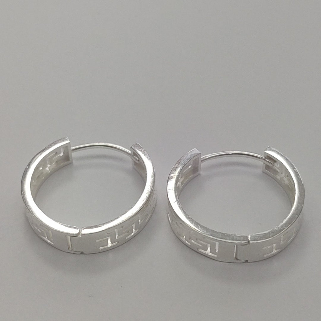 ARETES ARRACADAS GRECAS PLATA .925 4.23 GR (NUEVO)