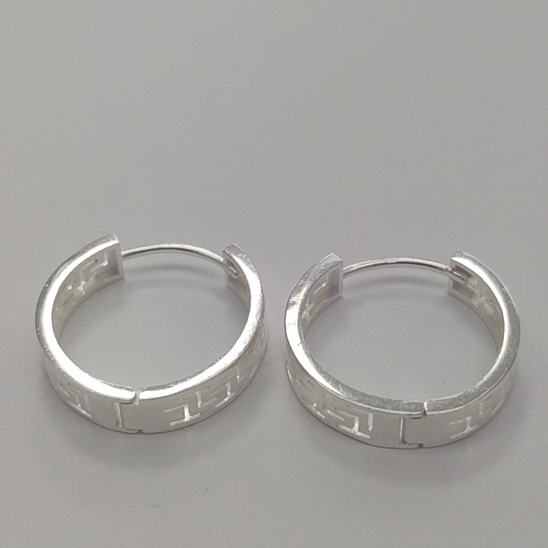 ARETES ARRACADAS GRECAS PLATA .925 4.23 GR (NUEVO)