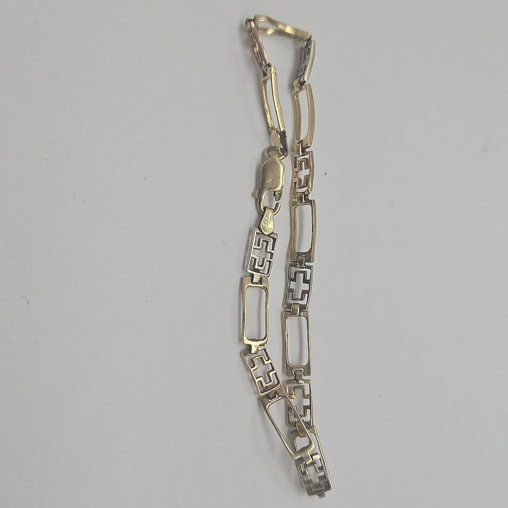 PULSERA ORO COMBINADO 14 K 5.8 GRMS (SEMINUEVO)
