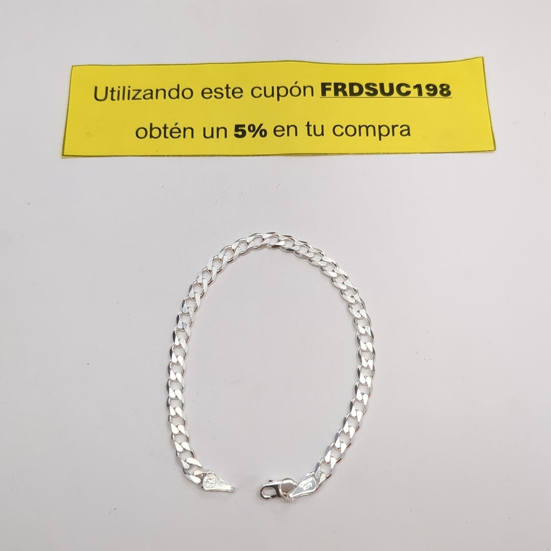 PULSERA BARBADA PLATA .925 18 CM 5.73 GR (NUEVO)