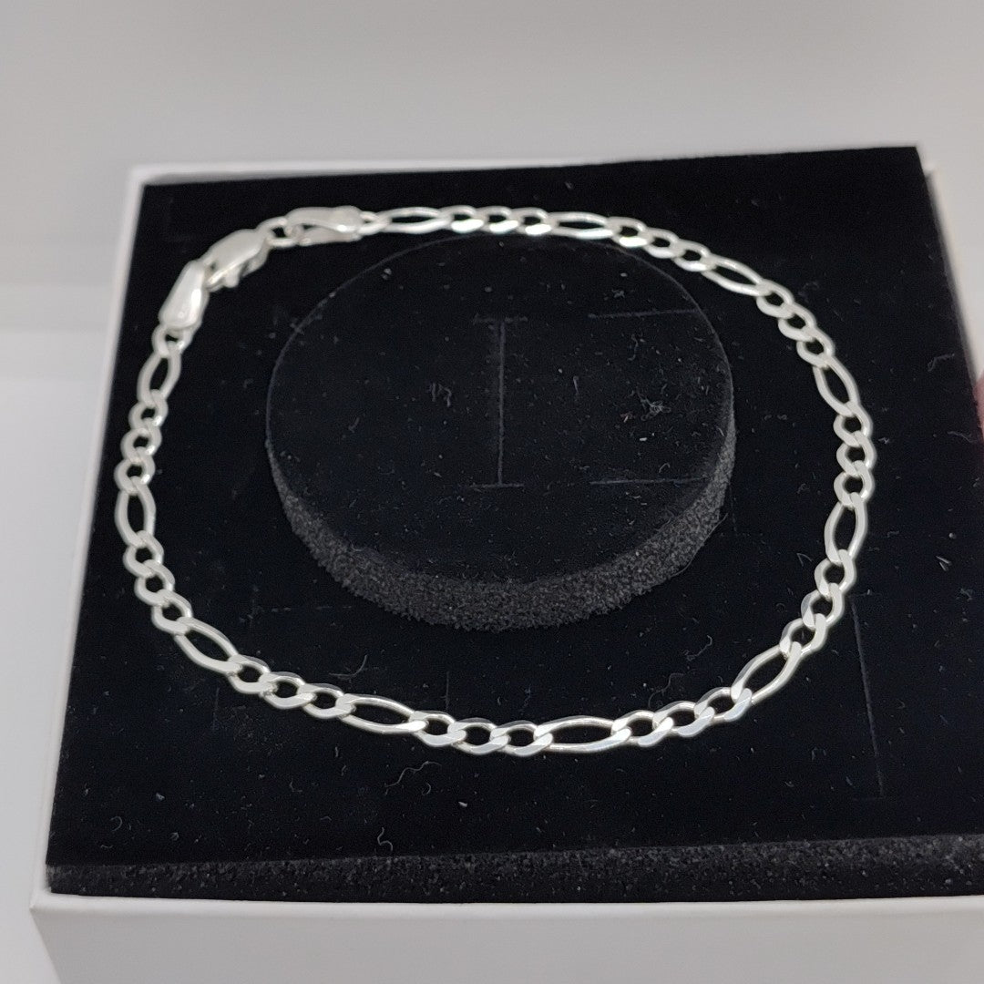 PULSERA TEJIDO 3X1 PLATA .925 21 CM 3.2 GR (NUEVO)