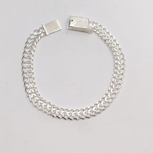 PULSERA TEJIDO CHINO PLATA .925 18 CM 7.6 GR (NUEVO)