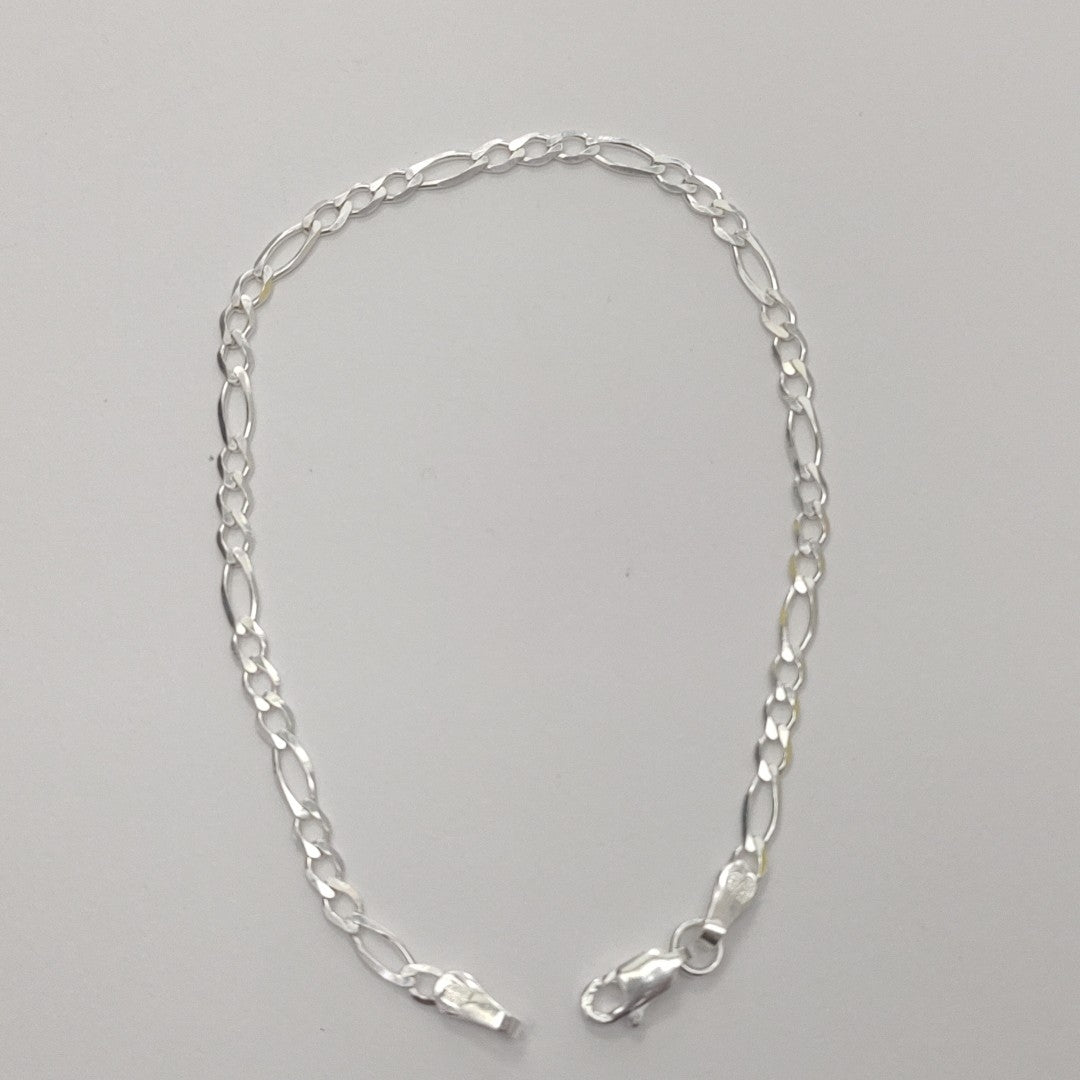 PULSERA TEJIDO 3X1 PLATA .925 21 CM 3.2 GR (NUEVO)