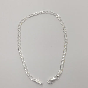 PULSERA TEJIDO 3X1 PLATA .925 21 CM 3.2 GR (NUEVO)