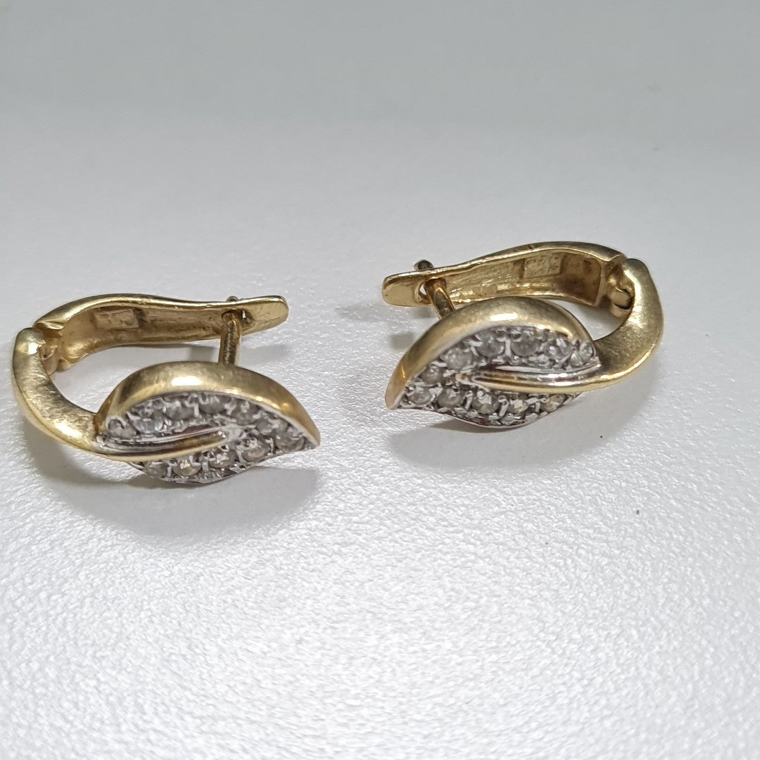 ARRACADAS PAR ORO 14 K 3.5 GRMS (SEMINUEVO)