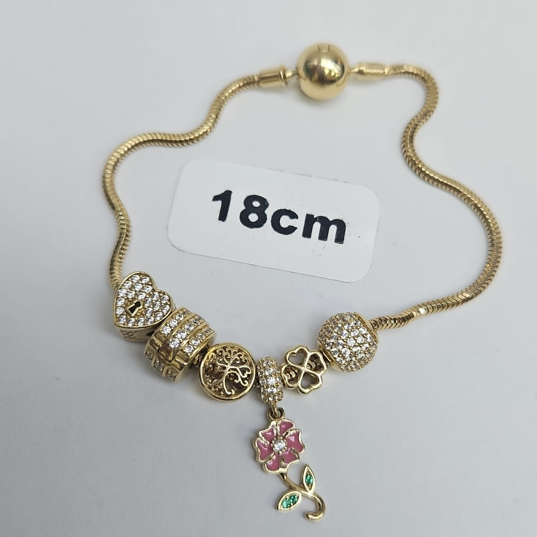 PULSERA CHARM ORO 14K 12.3 (NUEVO)