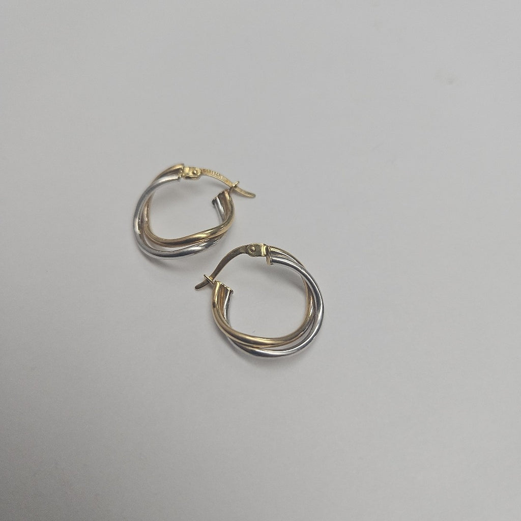 ARRACADAS PAR ORO COMBINADO 14 K 1.4 GRMS (SEMINUEVO)